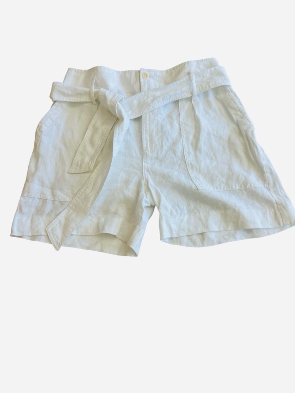 Lauren Ralph Lauren Daviana White Linen Shorts - Picture 5 of 12